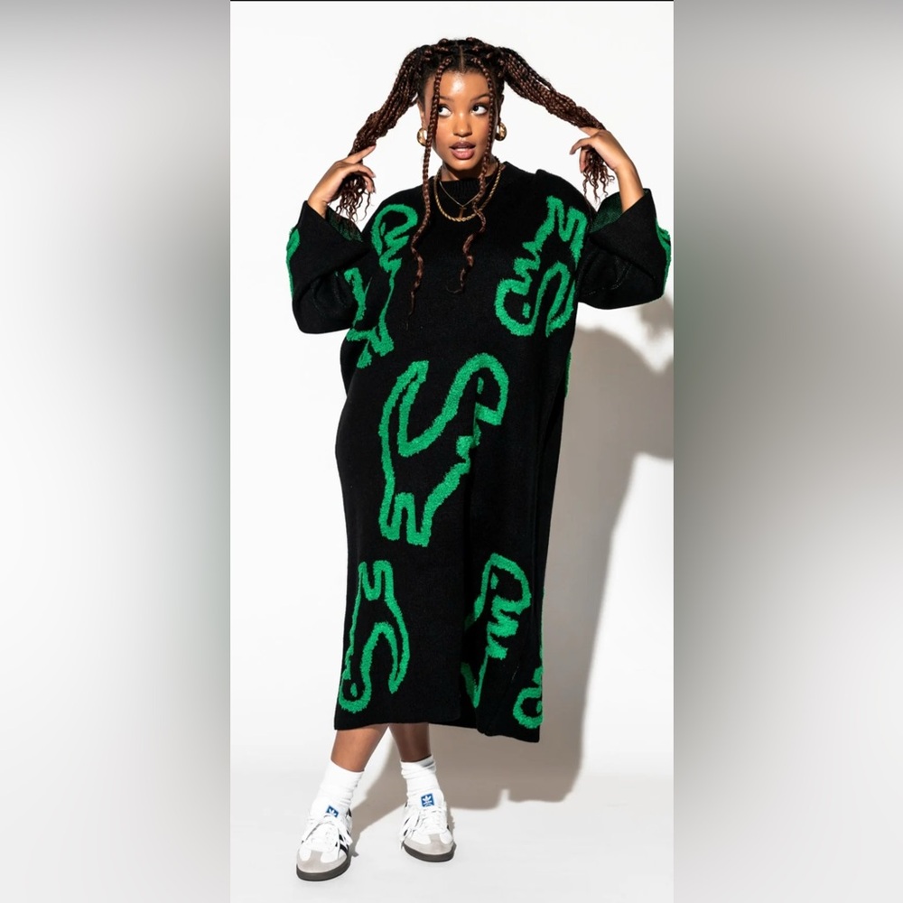 Dressed in LaLa 

Rawr Means I Love You Oversized Knit Dress

S/M